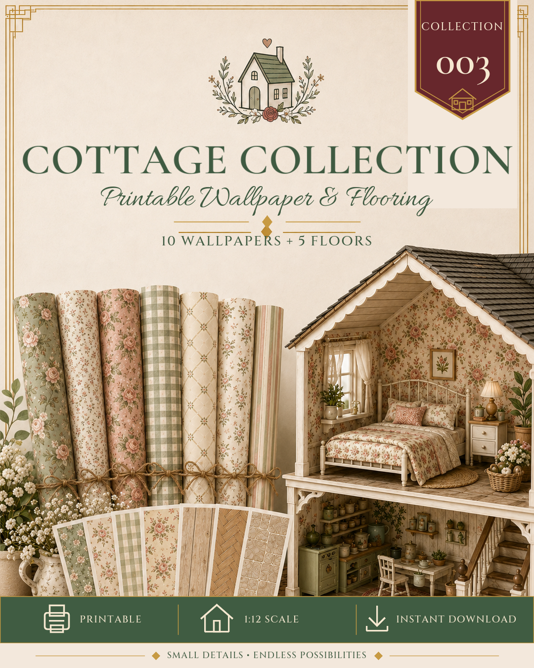 Cottage Printable Wallpaper & Flooring Collection