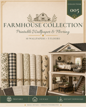 Farmhouse Printable Wallpaper & Flooring Collection